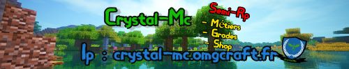 Serveur Minecraft Crystal-Mc