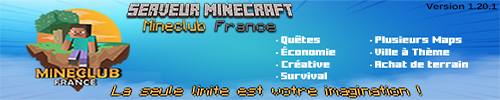Serveur Minecraft Mineclub France